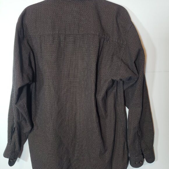 Claiborne Men's Black Geometric Button Up Dress Shirt Size M - Picture 4 of 5